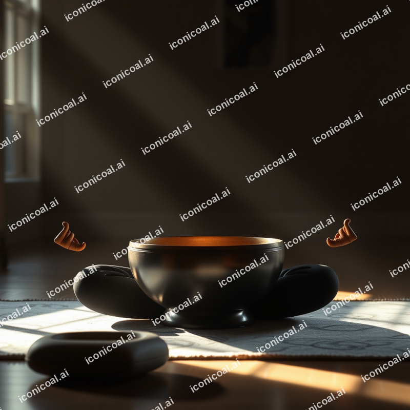 Sound Bowl Meditation Healing Practice Calming Atmosphere