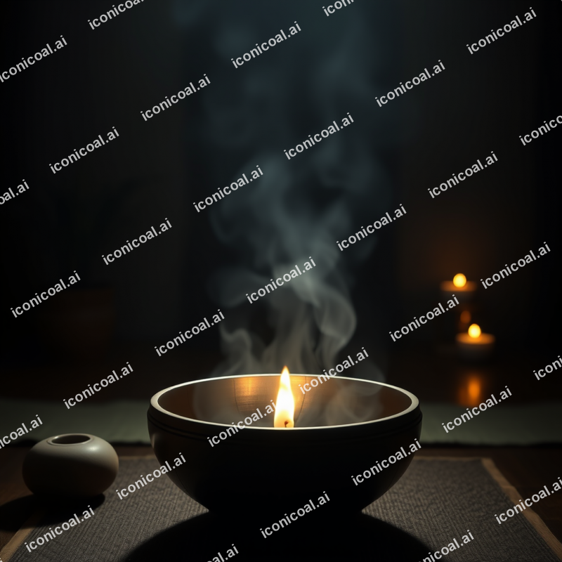 Sound Bowl Meditation Healing Practice Calming Atmosphere