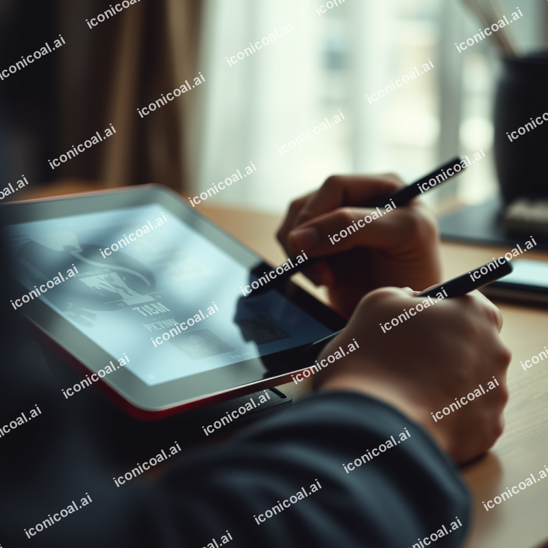 Tablet And Stylus Creative Digital Art Workflow