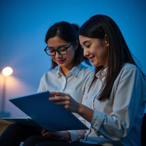 Teacher Helping Student One-on-one Supportive Education M...