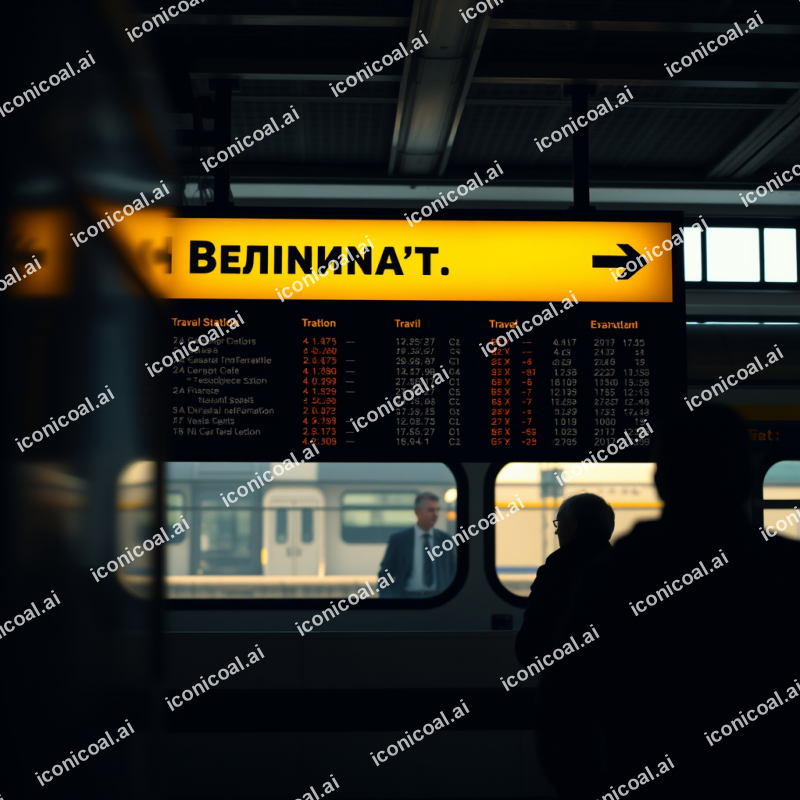 Train Station Departure Board Travel Anticipation Journey