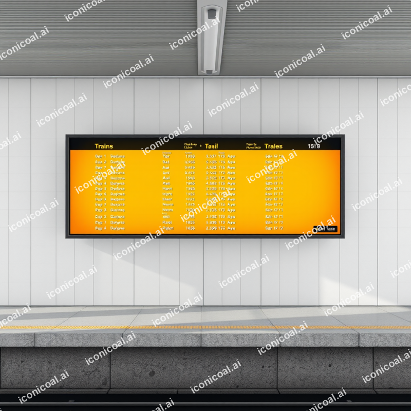 Train Station Departure Board Travel Anticipation Journey