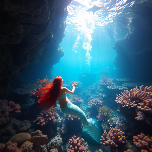 Underwater Mermaid Kingdom Coral Palace Fantasy Ocean