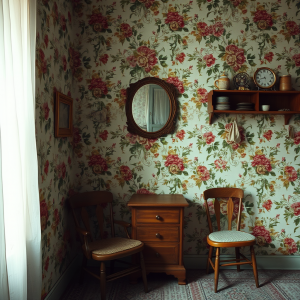 Vintage Floral Wallpaper Pattern Cottagecore Aesthetic