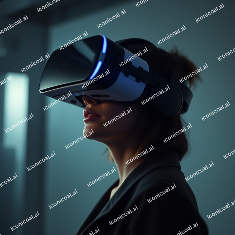 Vr Headset User Immersive Experience Modern Tech