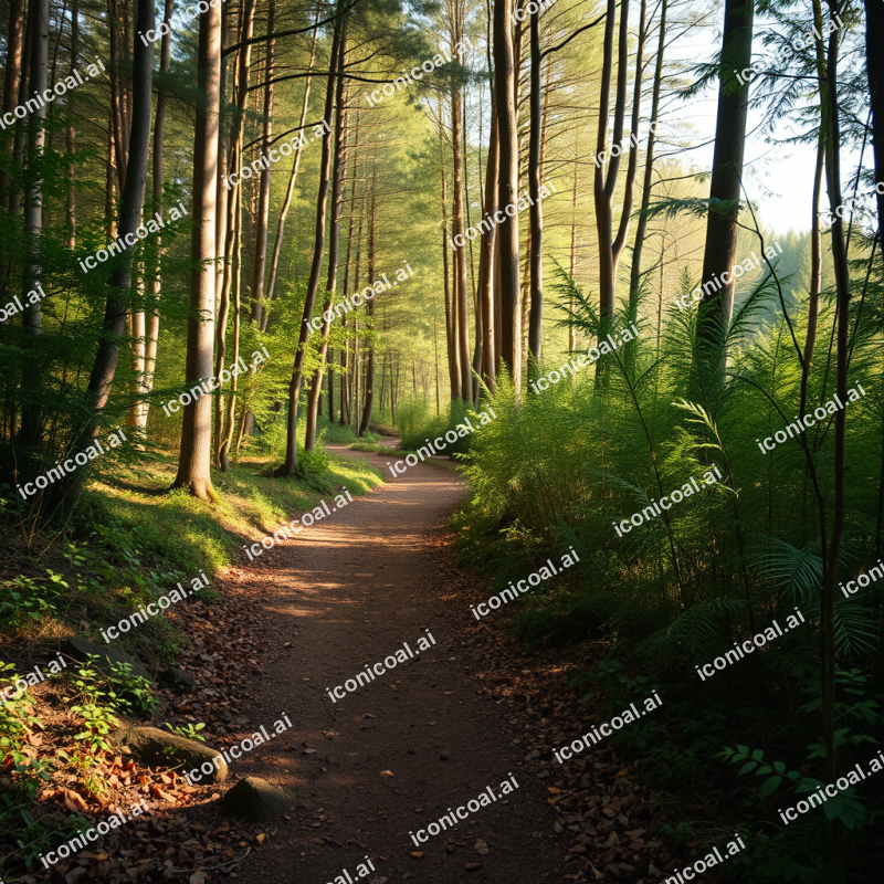 Walking Through Nature Path Forest Bathing Mental Health