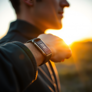 Wearable Fitness Tracker On Wrist Health Technology