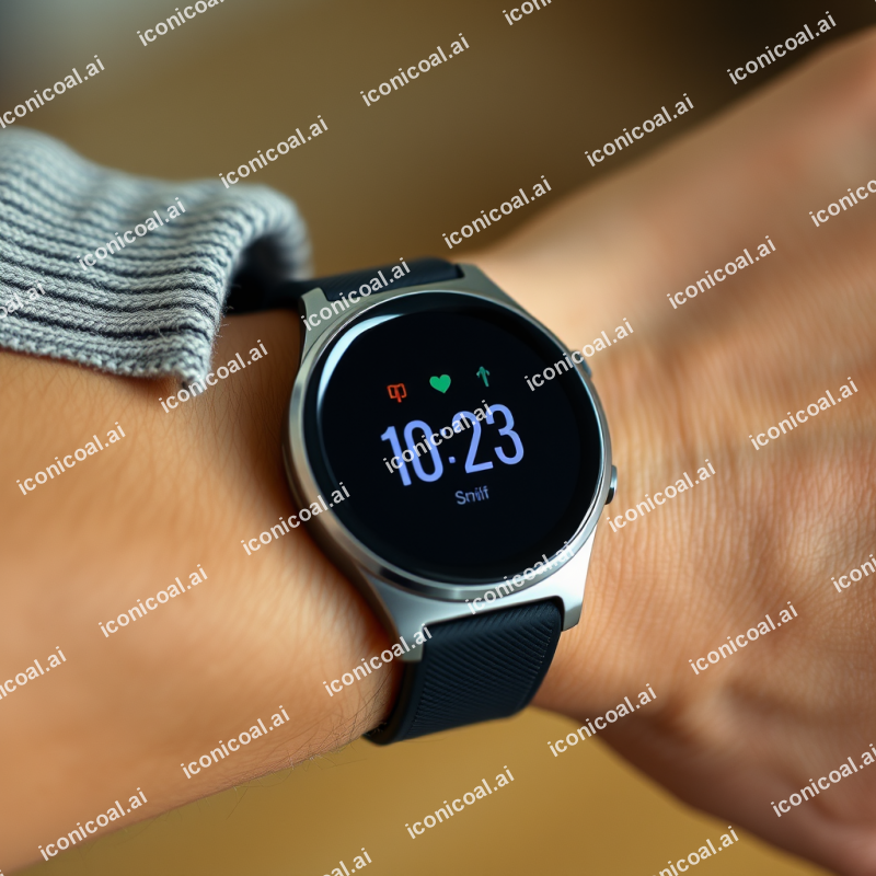 Wearable Fitness Tracker On Wrist Health Technology