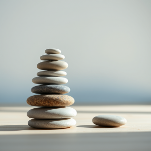 Zen Stones Balanced Stack Meditation Minimal Calm