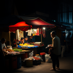 Local Market Street Food Vendor Authentic Cultural Experi...