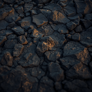 Volcanic Rock Texture With Obsidian Veins
