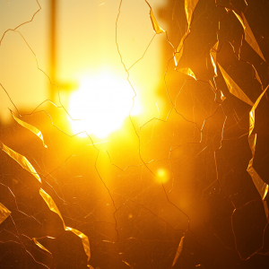 Polarized Light Through Stressed Plastic Showing Stress L...