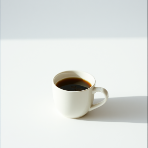 One Coffee Cup On Clean Surface Negative Space Calm