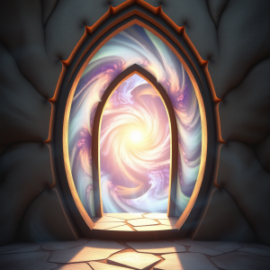 Mystical Portal Swirling Energy Gateway Fantasy Doorway