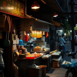 Local Market Street Food Vendor Authentic Cultural Experi...