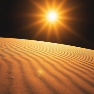 Sand Dune Ripples Under Harsh Directional Golden Light