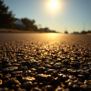Heat Shimmer Distortion Over Sun-baked Asphalt