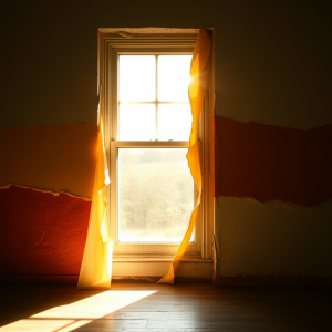 Peeling Paint Layers Revealing Colors Beneath