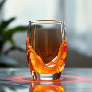 Molten Glass Surface Tension Creating Smooth Organic Forms