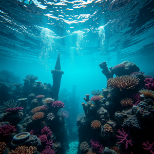 Underwater Mermaid Kingdom Coral Palace Fantasy Ocean