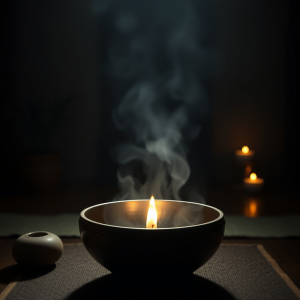 Sound Bowl Meditation Healing Practice Calming Atmosphere