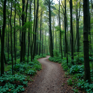 Walking Through Nature Path Forest Bathing Mental Health