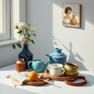 Gouache Painting Of Everyday Objects Still Life